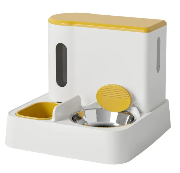 Automatic Pet Feeder & Water Dispenser with Dual Bowl Design