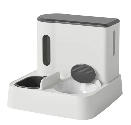 Automatic Pet Feeder & Water Dispenser with Dual Bowl Design