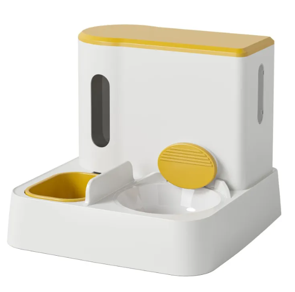 Automatic Pet Feeder & Water Dispenser with Dual Bowl Design