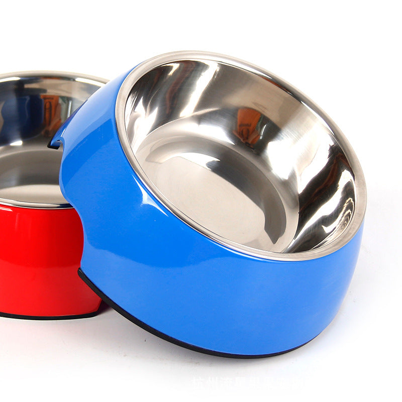 Non-Slip Stainless Steel Pet Bowl for Dogs & Cats