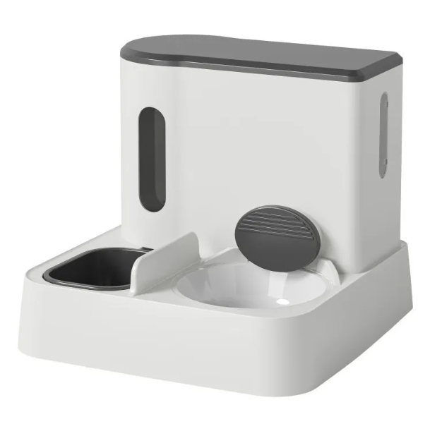 Automatic Pet Feeder & Water Dispenser with Dual Bowl Design