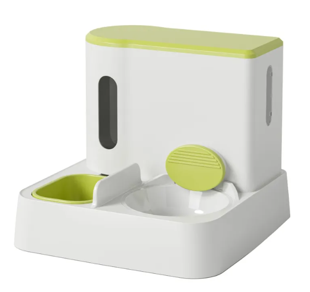 Automatic Pet Feeder & Water Dispenser with Dual Bowl Design