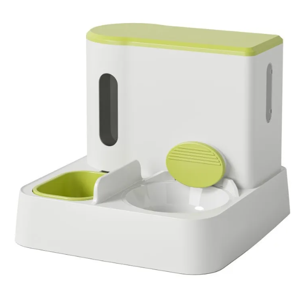 Automatic Pet Feeder & Water Dispenser with Dual Bowl Design